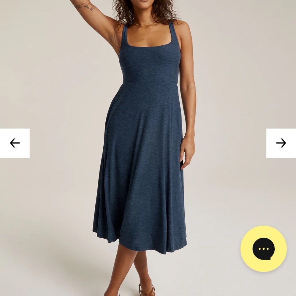 Beyond Yoga Deep Blue Midi Dress